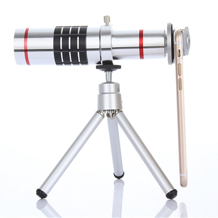 Universal 18X Zoom Telescope Telephoto Camera Lens with Tripod Mount & Mobile Phone Clip, For iPhone, Galaxy, Huawei, Xiaomi, LG, HTC and Other Smart Phones