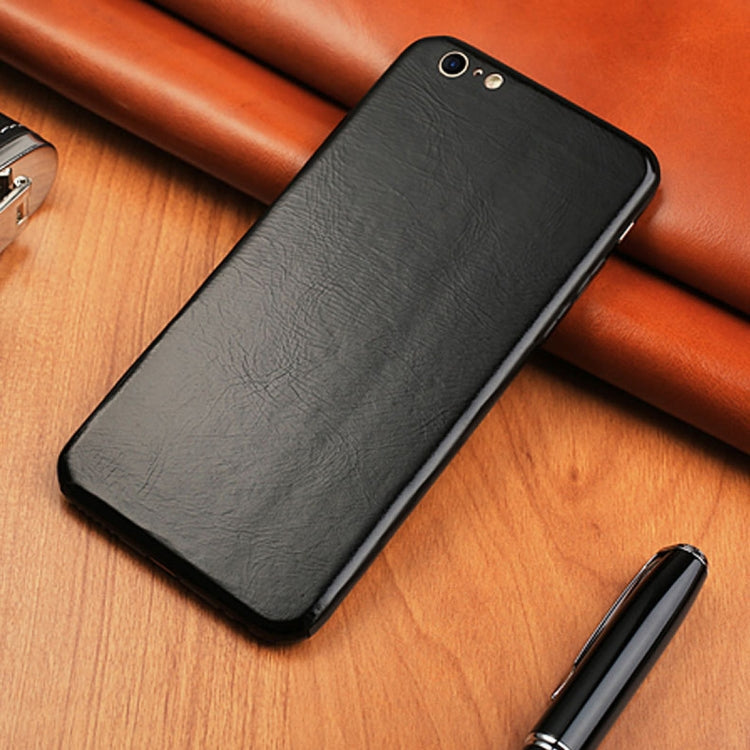 360 Degree Full Coverage Pasted Top-grain Leather Case For iPhone SE 2020 & 8 & 7