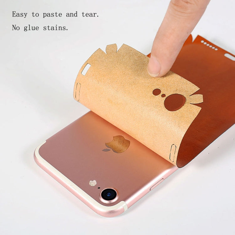 360 Degree Full Coverage Pasted Top-grain Leather Case For iPhone SE 2020 & 8 & 7