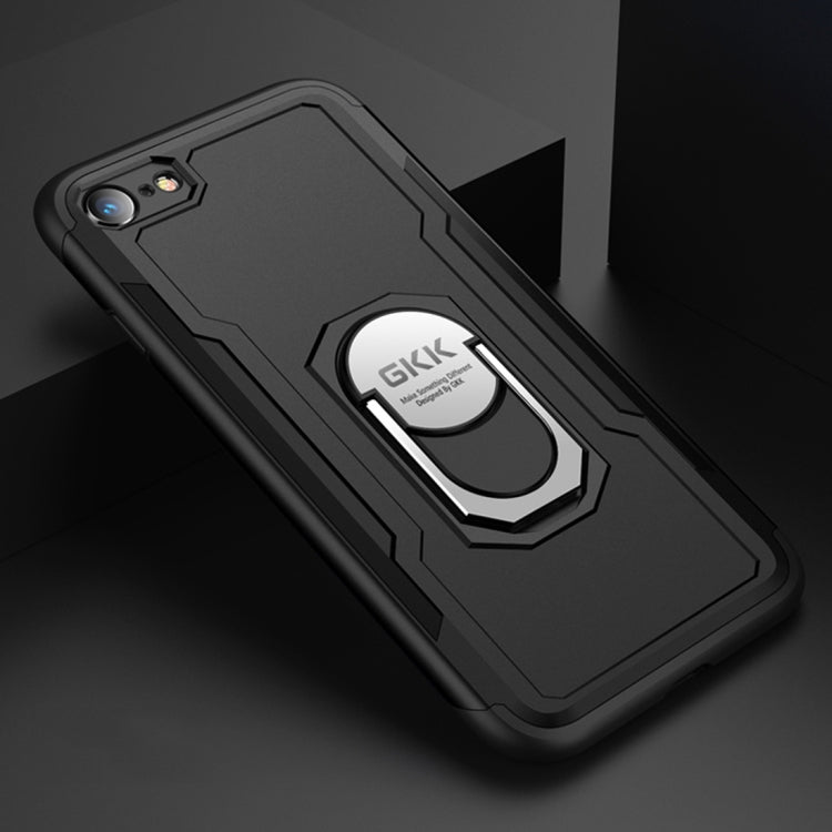 GKK Magnetic 360 Degree Rotation Ring Holder PC + TPU Armor Protective Case for iPhone 7 / 8