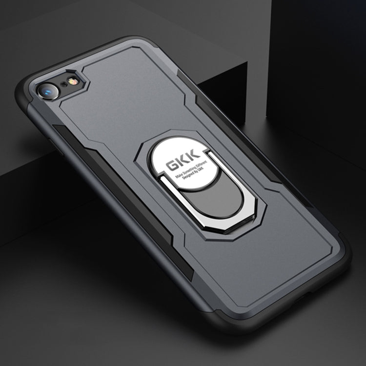 GKK Magnetic 360 Degree Rotation Ring Holder PC + TPU Armor Protective Case for iPhone 7 / 8