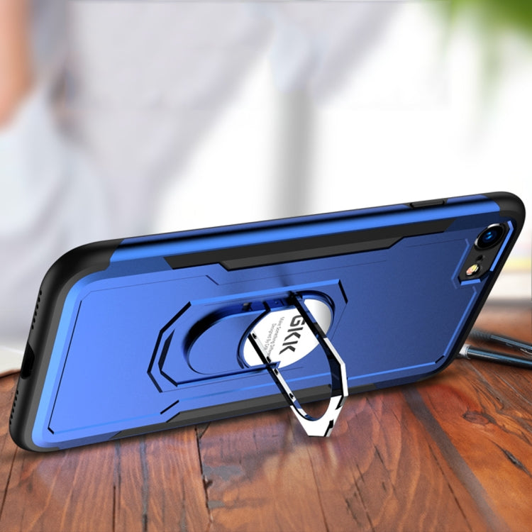 GKK Magnetic 360 Degree Rotation Ring Holder PC + TPU Armor Protective Case for iPhone 7 / 8
