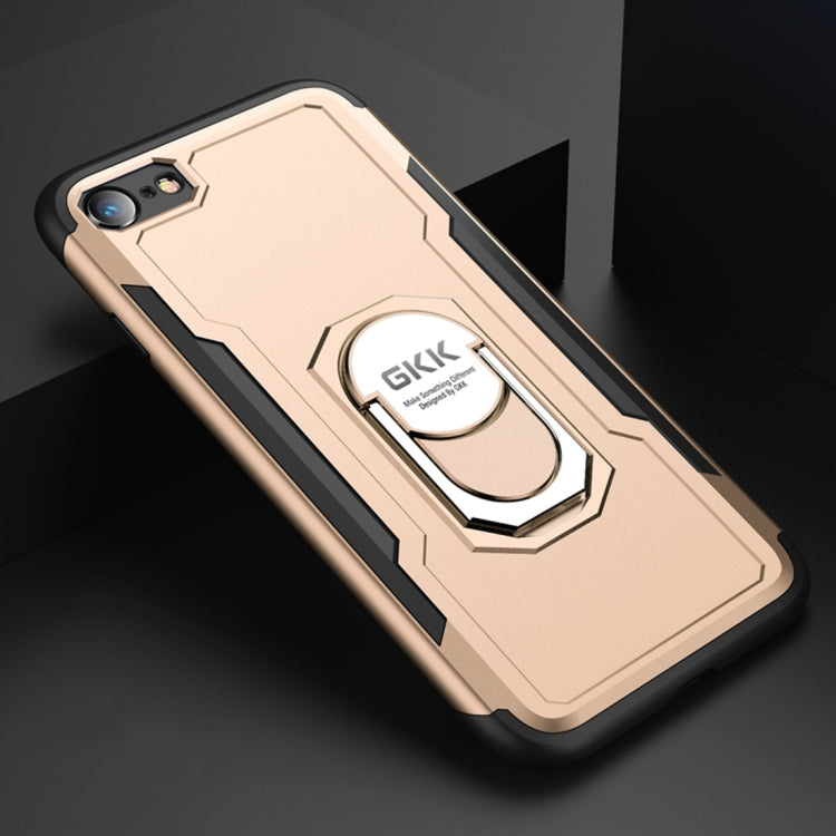 GKK Magnetic 360 Degree Rotation Ring Holder PC + TPU Armor Protective Case for iPhone 7 / 8