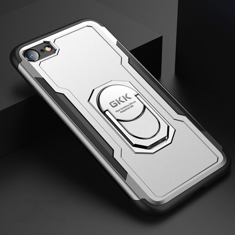 GKK Magnetic 360 Degree Rotation Ring Holder PC + TPU Armor Protective Case for iPhone 7 / 8