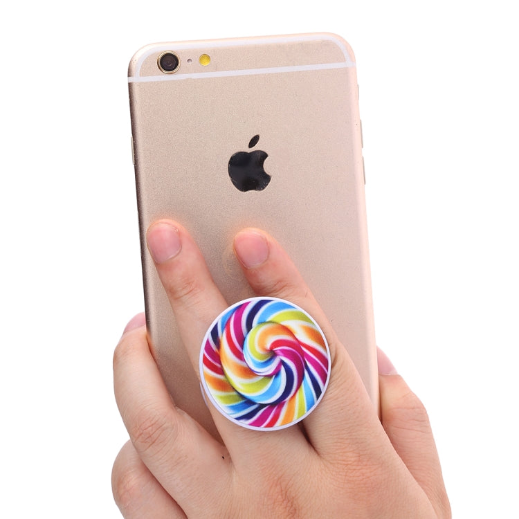 Multi-Function Colorful Pattern Universal Phone Holder Expanding Stand Grip Clamp Rope Stand for Smartphones