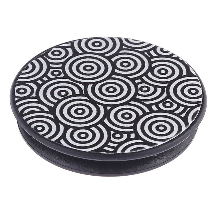 Multi-Function Abstract Pattern Universal Phone Holder Expanding Stand Grip Clamp Rope Stand for Smartphones