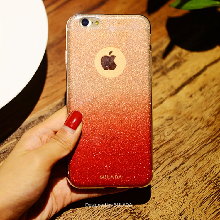 SULADA Shockproof TPU+ Blue Light Flash Powder Case For iPhone SE 2020 & 8 & 7