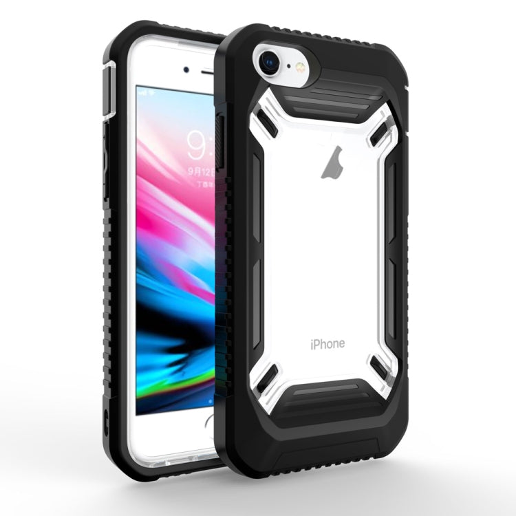 Solid Color Transparent Shockproof  PC+ TPU Case For iPhone SE 2020 & 8 & 7