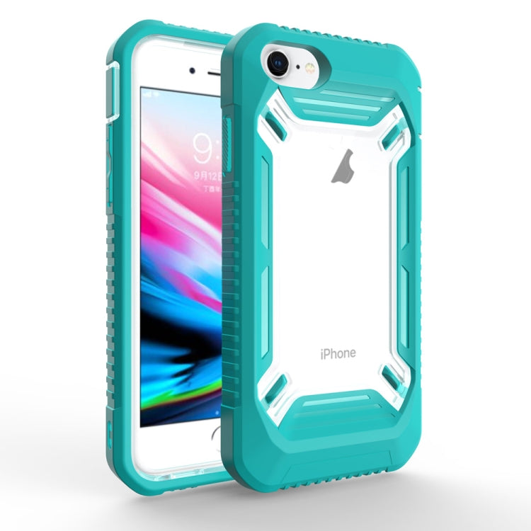 Solid Color Transparent Shockproof  PC+ TPU Case For iPhone SE 2020 & 8 & 7