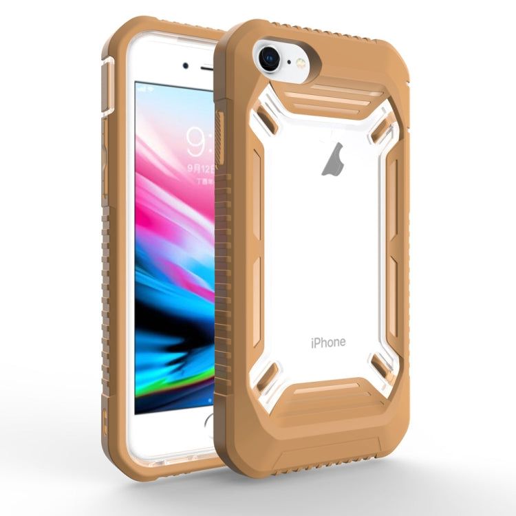 Solid Color Transparent Shockproof  PC+ TPU Case For iPhone SE 2020 & 8 & 7