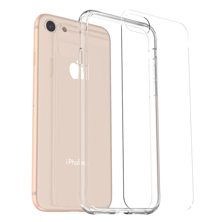 Transparent Tempered Glass Shockproof Case For iPhone SE 2020 & 8 & 7