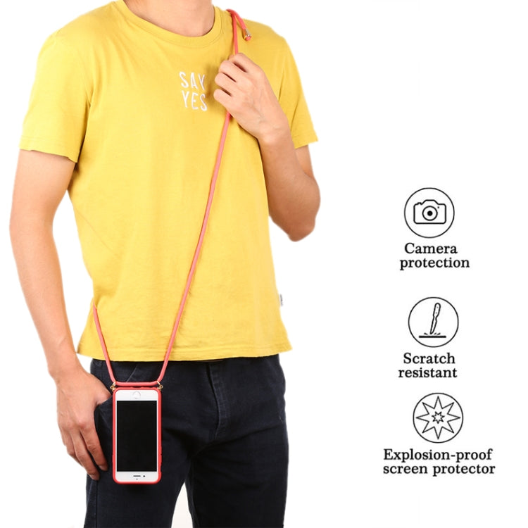 For iPhone 8 / 7 TPU Anti-Fall Mobile Phone Case With Lanyard