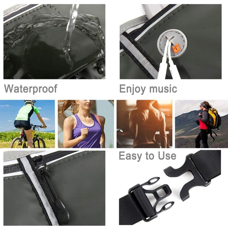 Mucro Running Fanny Bag Large Capacity Sports Belt Waist Pouch Bag with Survival Whistle & Adjustable Extender for iPhone 12  / 12 Pro, iPhone XS Max and 6.5 inch Phones (Black)