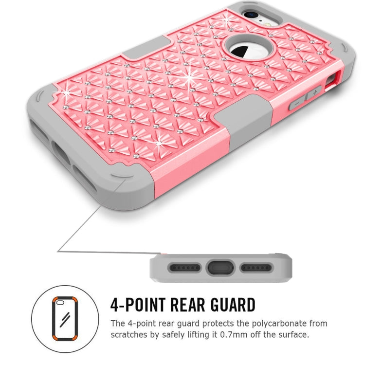 Diamante Series Silicone + PC Case For iPhone SE 2020 & 8 & 7