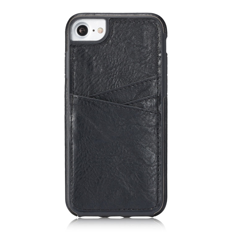 M109 For iPhone SE 2020 & 8 & 7 Retro PU Leather Texture Shockproof Protective Back Cover Case with 3 Card Slots