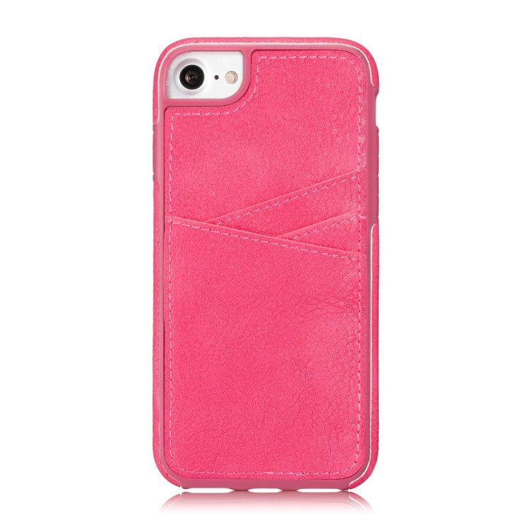 M109 For iPhone SE 2020 & 8 & 7 Retro PU Leather Texture Shockproof Protective Back Cover Case with 3 Card Slots