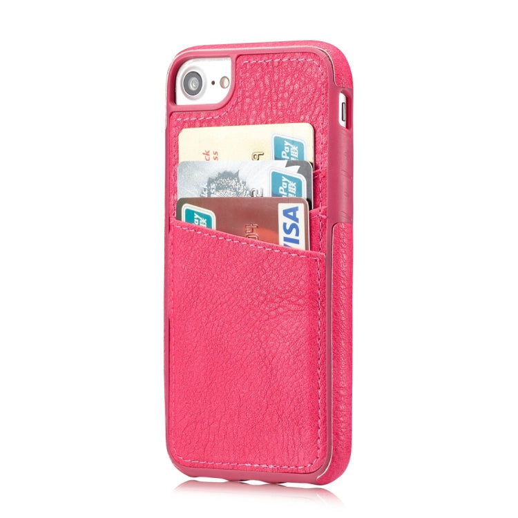 M109 For iPhone SE 2020 & 8 & 7 Retro PU Leather Texture Shockproof Protective Back Cover Case with 3 Card Slots