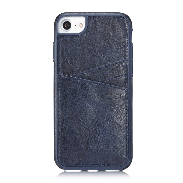 M109 For iPhone SE 2020 & 8 & 7 Retro PU Leather Texture Shockproof Protective Back Cover Case with 3 Card Slots