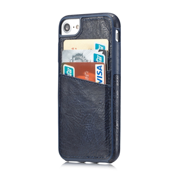 M109 For iPhone SE 2020 & 8 & 7 Retro PU Leather Texture Shockproof Protective Back Cover Case with 3 Card Slots