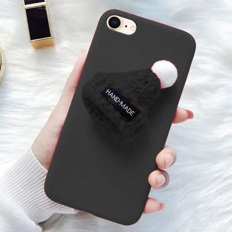 For iPhone SE 2020 & 8 & 7 Christmas Series Handmade Christmas Hat Protective Back Cover Case
