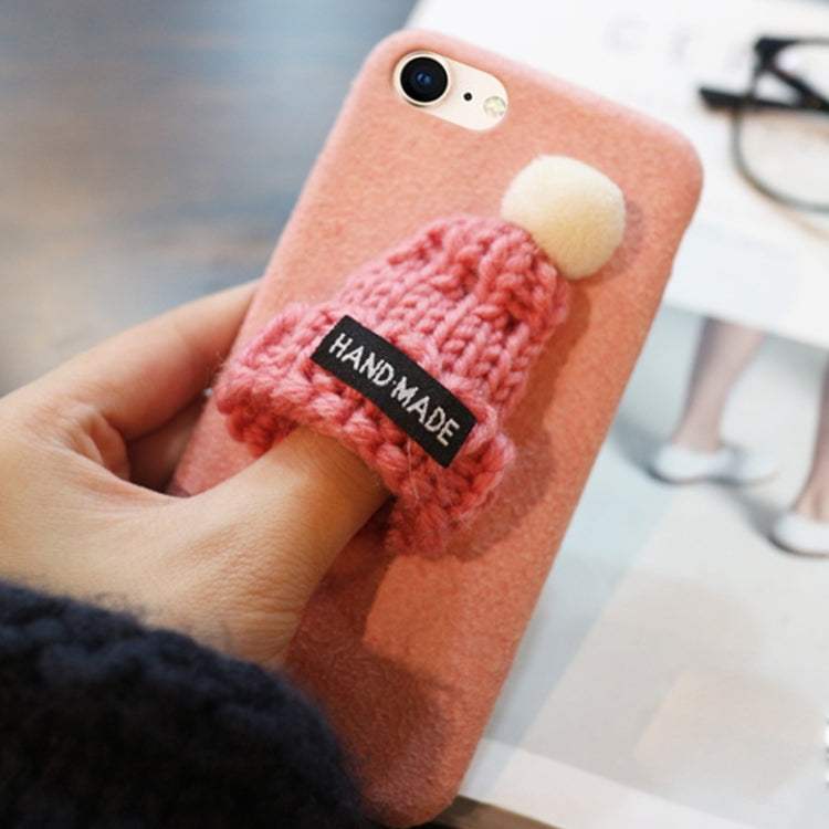 For iPhone SE 2020 & 8 & 7 Christmas Series Handmade Christmas Hat Protective Back Cover Case