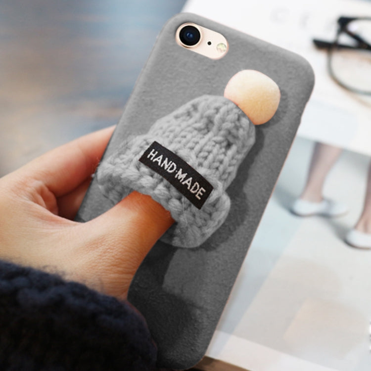 For iPhone SE 2020 & 8 & 7 Christmas Series Handmade Christmas Hat Protective Back Cover Case