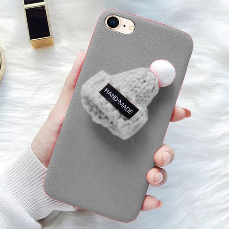 For iPhone SE 2020 & 8 & 7 Christmas Series Handmade Christmas Hat Protective Back Cover Case