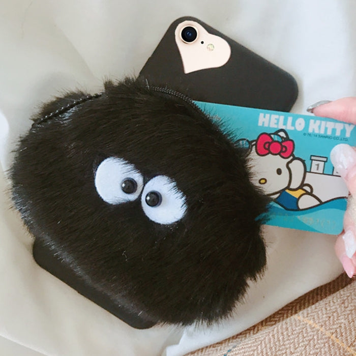 For iPhone SE 2020 & 8 & 7 Soft TPU Protective Back Cover Case With Briquette Doll Coin Purse