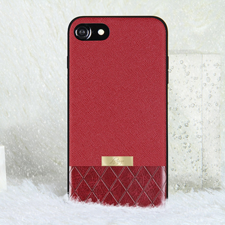 DZGOGO LAVA Series for iPhone 8 Cross Texture Shockproof Protective Back Cover Case