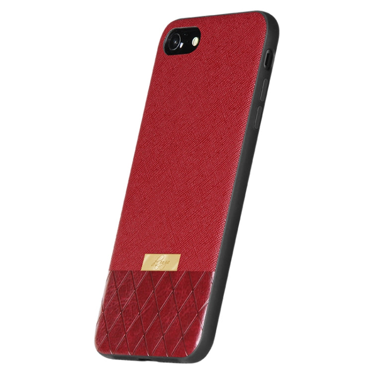 DZGOGO LAVA Series for iPhone 8 Cross Texture Shockproof Protective Back Cover Case