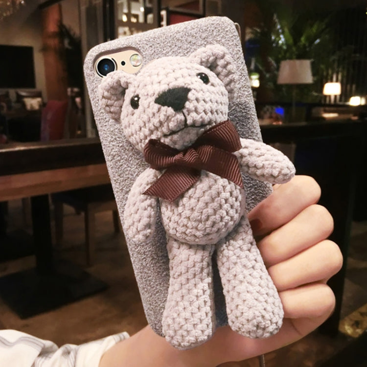 For iPhone SE 2020 & 8 & 7 Lovely Bear Doll Protective Back Cover Case