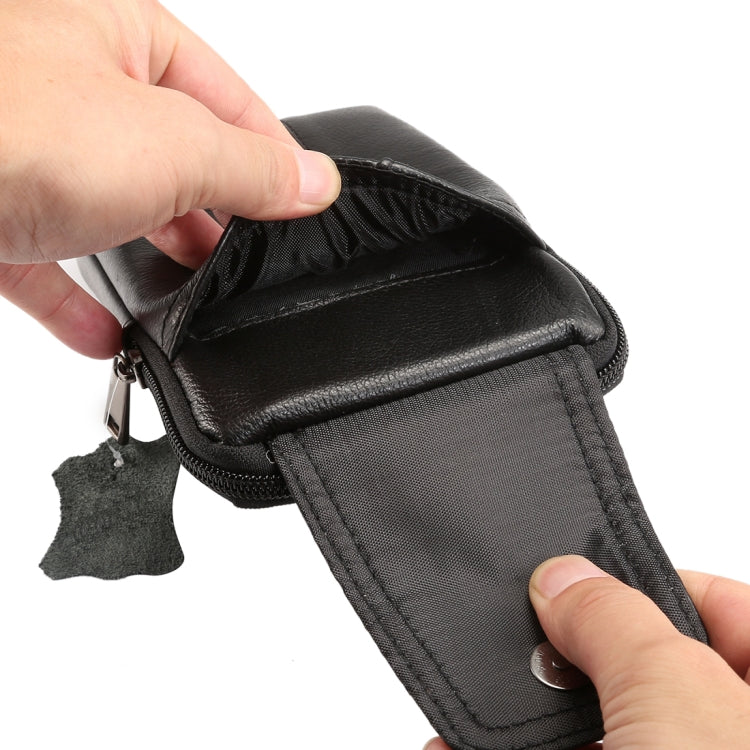 6.2 inch and Below Universal Genuine Leather Men Vertical Style Case Waist Bag with Belt Hole, For Sony, Huawei, Meizu, Lenovo, ASUS, Cubot, Oneplus, Xiaomi, Ulefone, Letv, DOOGEE, Vkworld, and other Smartphones