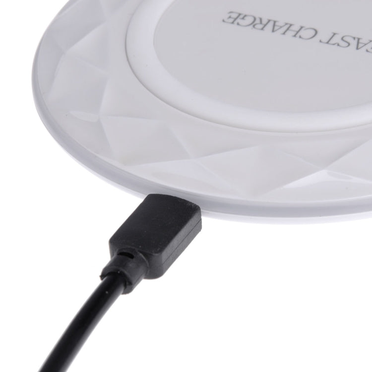 DC5V Input Diamond Qi Standard Fast Charging Wireless Charger, Cable Length: 1m