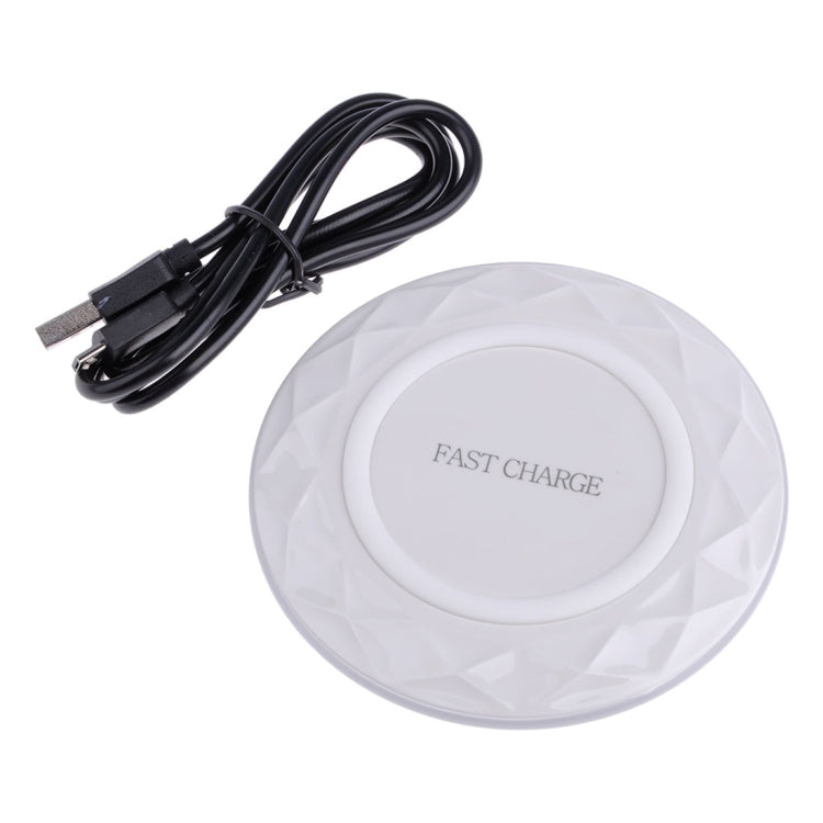DC5V Input Diamond Qi Standard Fast Charging Wireless Charger, Cable Length: 1m