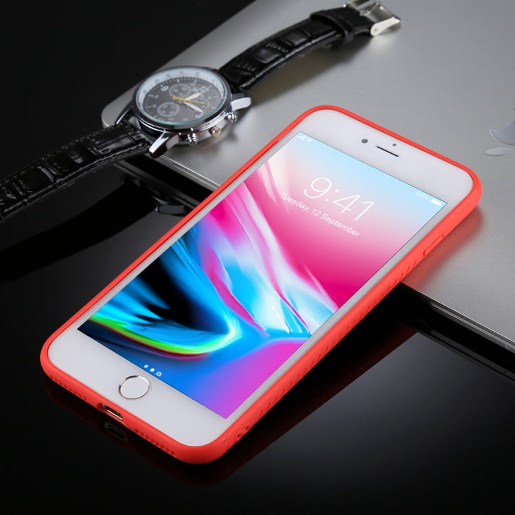 TOTUDESIGN For iPhone SE 2020 & 8 & 7 TPU + Zinc Alloy Red