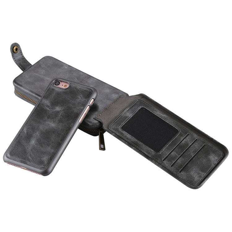For iPhone SE 2020 & 8 & 7 Wallet Style Retro Cowhide Texture Vertical Flip PU Case with Card Slots & Wallet & Photo Frame