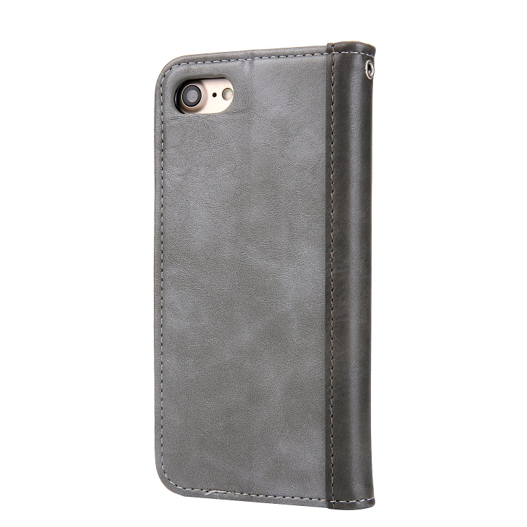 Retro Book Design Horizontal Flip PU Leather Case For iPhone SE 2020 & 8 & 7, with Holder & Card Slots
