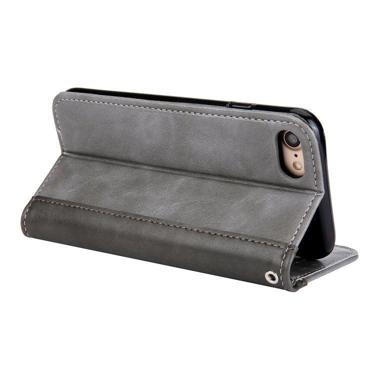Retro Book Design Horizontal Flip PU Leather Case For iPhone SE 2020 & 8 & 7, with Holder & Card Slots