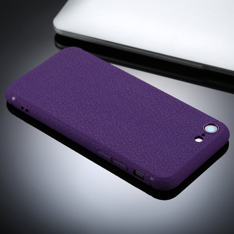 For iPhone 8 &7 Litchi Texture TPU Protective Soft Back Case