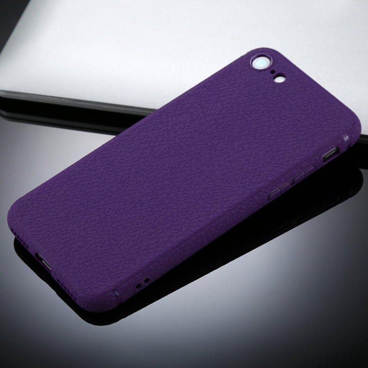 For iPhone 8 &7 Litchi Texture TPU Protective Soft Back Case