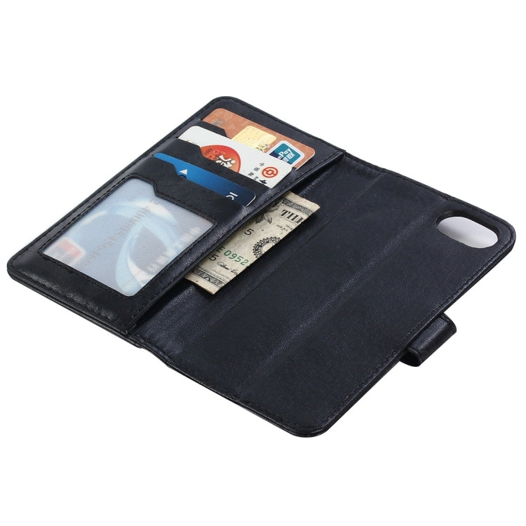 For iPhone SE 2020 & 8 & 7 Retro Cowhide Texture Magnetic Absorption Detachable Back Cover Horizontal Flip Leather Case with Holder & Card Slots & Wallet & Photo Frame & Lanyard