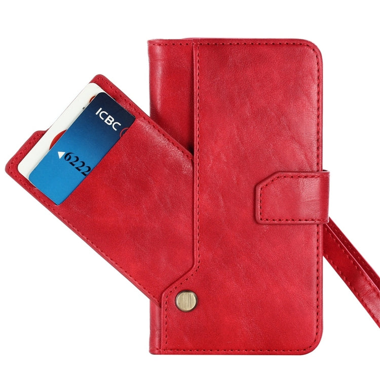 For iPhone SE 2020 & 8 & 7 Retro Cowhide Texture Magnetic Absorption Detachable Back Cover Horizontal Flip Leather Case with Holder & Card Slots & Wallet & Photo Frame & Lanyard