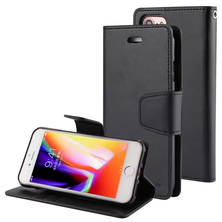 GOOSPERY SONATA DIARY For iPhone SE 2020 & 8 & 7 Business Style Magnetic Clasp Horizontal Flip Leather Case with Holder & Card Slots & Wallet