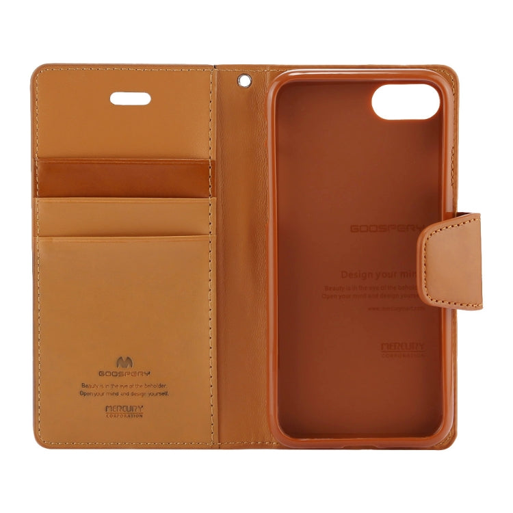 GOOSPERY SONATA DIARY For iPhone SE 2020 & 8 & 7 Business Style Magnetic Clasp Horizontal Flip Leather Case with Holder & Card Slots & Wallet