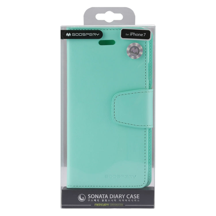 GOOSPERY SONATA DIARY For iPhone SE 2020 & 8 & 7 Business Style Magnetic Clasp Horizontal Flip Leather Case with Holder & Card Slots & Wallet