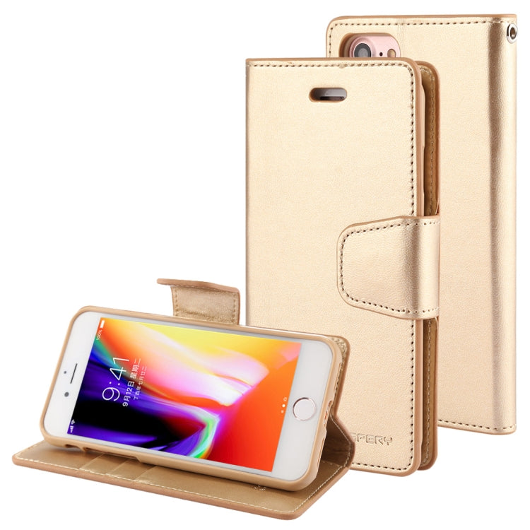 GOOSPERY SONATA DIARY For iPhone SE 2020 & 8 & 7 Business Style Magnetic Clasp Horizontal Flip Leather Case with Holder & Card Slots & Wallet