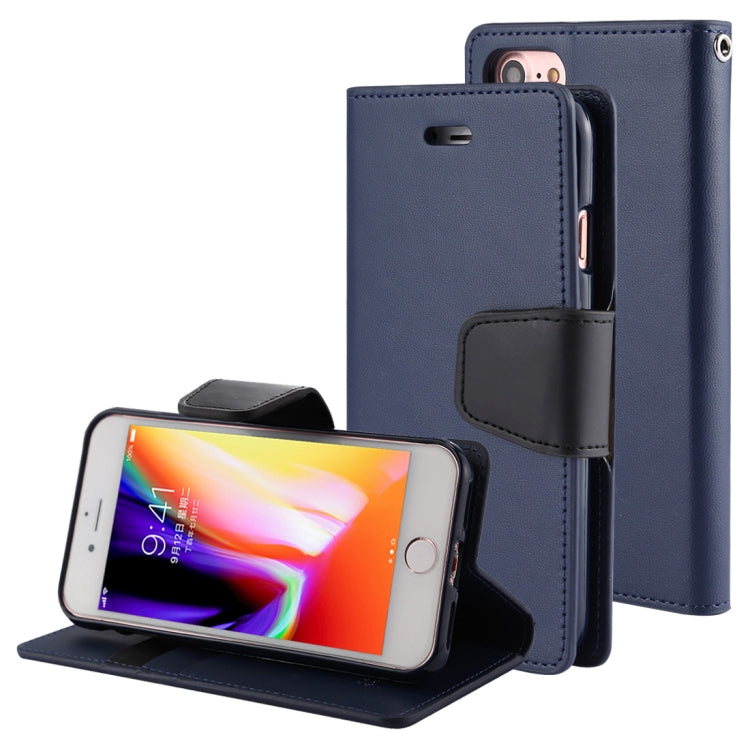 GOOSPERY SONATA DIARY For iPhone SE 2020 & 8 & 7 Business Style Magnetic Clasp Horizontal Flip Leather Case with Holder & Card Slots & Wallet