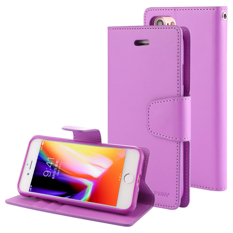 GOOSPERY SONATA DIARY For iPhone SE 2020 & 8 & 7 Business Style Magnetic Clasp Horizontal Flip Leather Case with Holder & Card Slots & Wallet