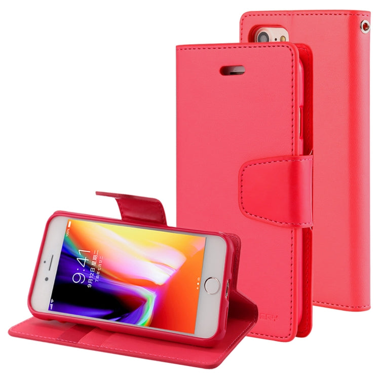 GOOSPERY SONATA DIARY For iPhone SE 2020 & 8 & 7 Business Style Magnetic Clasp Horizontal Flip Leather Case with Holder & Card Slots & Wallet