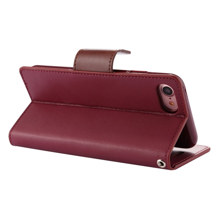 GOOSPERY SONATA DIARY For iPhone SE 2020 & 8 & 7 Business Style Magnetic Clasp Horizontal Flip Leather Case with Holder & Card Slots & Wallet